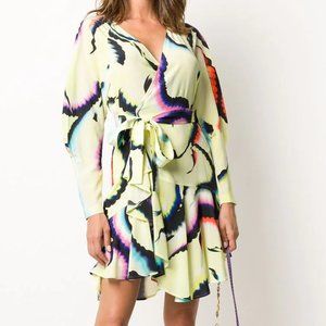 A.L.C. Yellow Silk Wrap Dress
